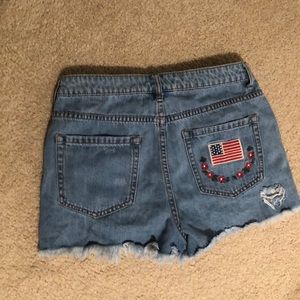 Denim jean shorts